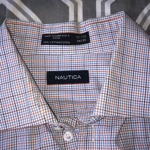 Nautica Men’s 17-1/2 34/45 Dress Shirt